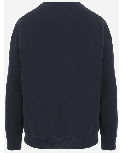 Jil Sander Blue Cotton Sweatshirt Knitwear