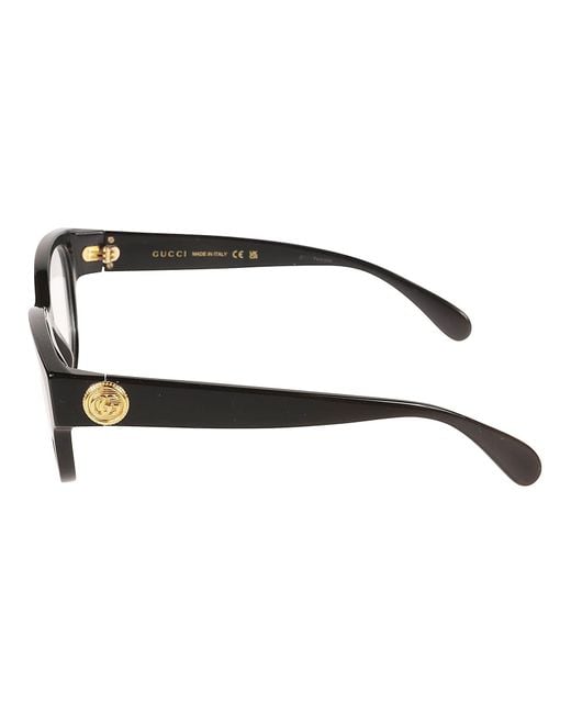 Gucci Natural Gg Logo Sided Glasses