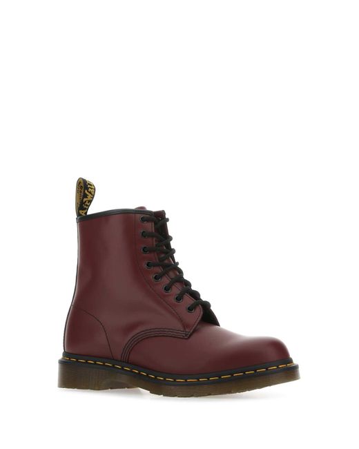 Dr. Martens Purple Burgundy Leather 1460 Ankle Boots
