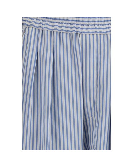 Tom Ford Blue Multicolor Silk Bottoms Sleepwear