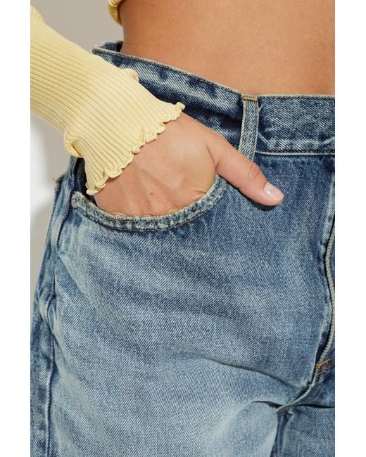 Maison AlaïA Blue Jean Droit En Denim Bleu