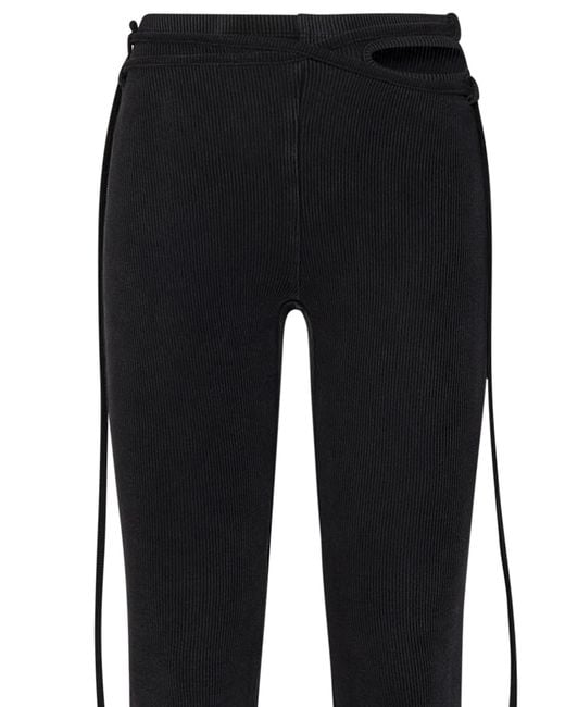 OTTOLINGER Black Ribbed Cotton Pants
