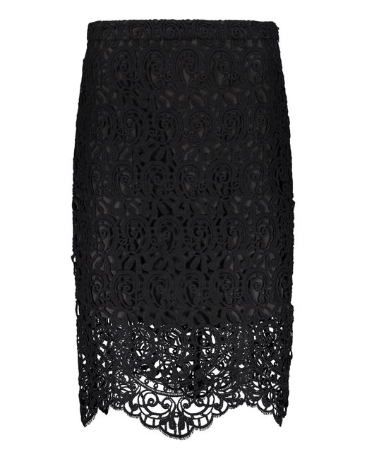 Burberry Black Lace Skirt