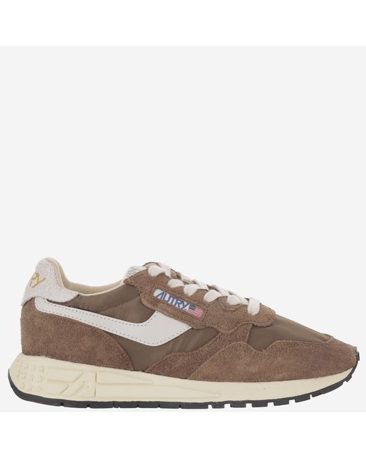 Autry Brown Sneakers Reelwind Leather Trainers