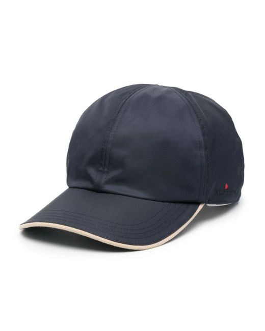 Kiton Blue Night Nylon Baseball Hat With Logo for men