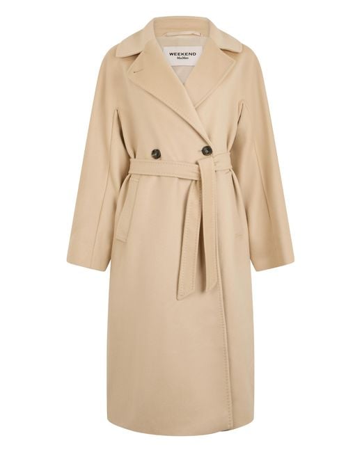 Weekend by Maxmara Natural Wool Coat Resina Virgin