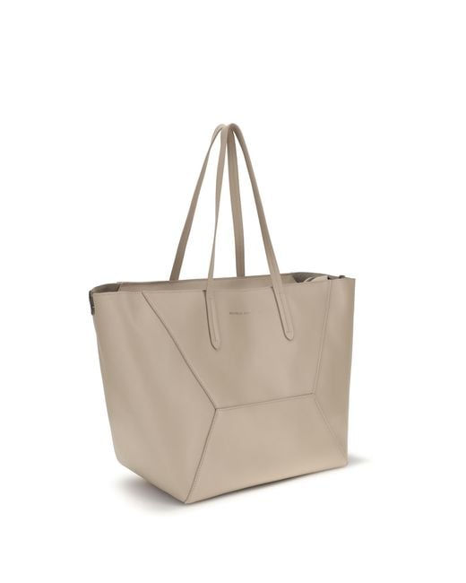 Brunello Cucinelli Natural Leather Tote Bag Calf Bos Taurus Shoulder