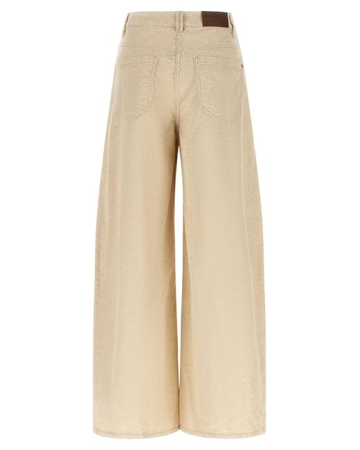 Brunello Cucinelli Natural Cotton Casual Pants
