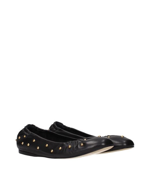 Chloé Black Leather Ballet Flats