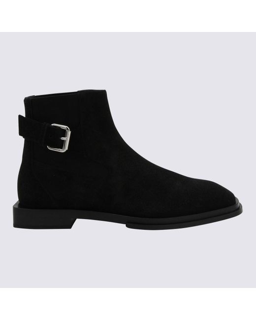 Alexander McQueen Black Suede Ankle Boots, for men