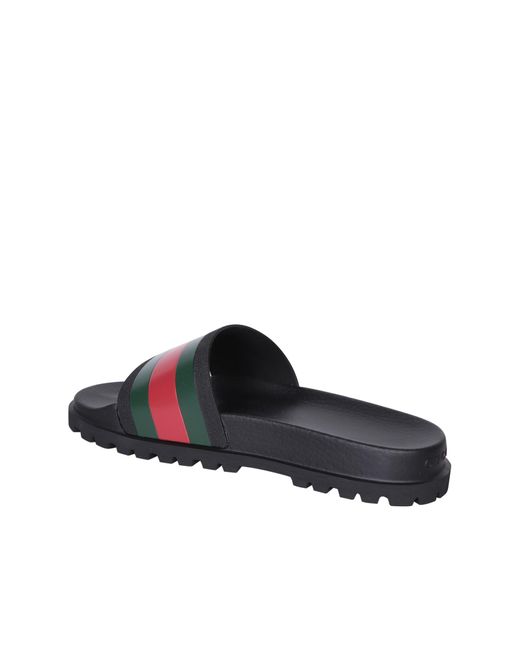 Gucci Gray Pursuit Track Slides for men
