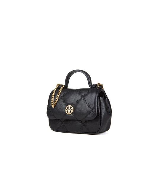 Tory Burch Black Top Handle Bag Leather Top-Handle-Bags