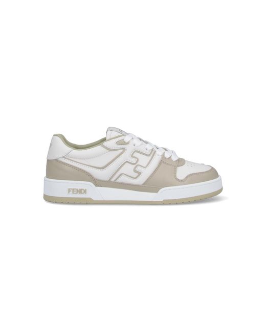 Fendi White Sneakers Calf Leather for men