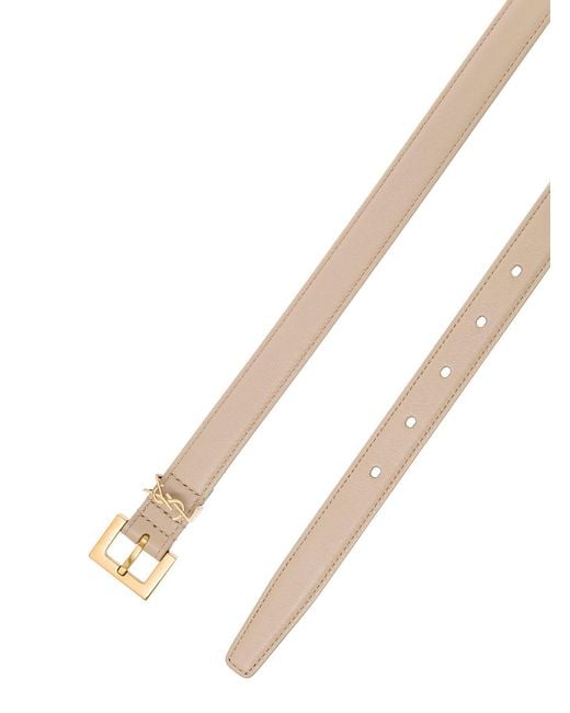 Saint Laurent White Belt, Leather