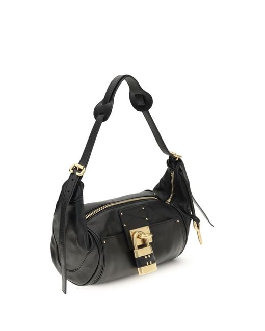 Chloé Black Small Paddington Shoulder Bag Calf Leather Bos Taurus