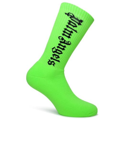 Palm Angels Green Polyamide Blend Socks for men