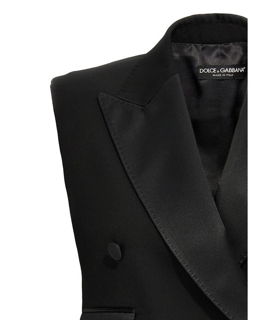 Dolce & Gabbana Black Tuxedo Gilet