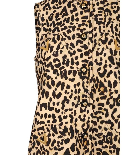 Valentino Natural Animalier Mini Dress