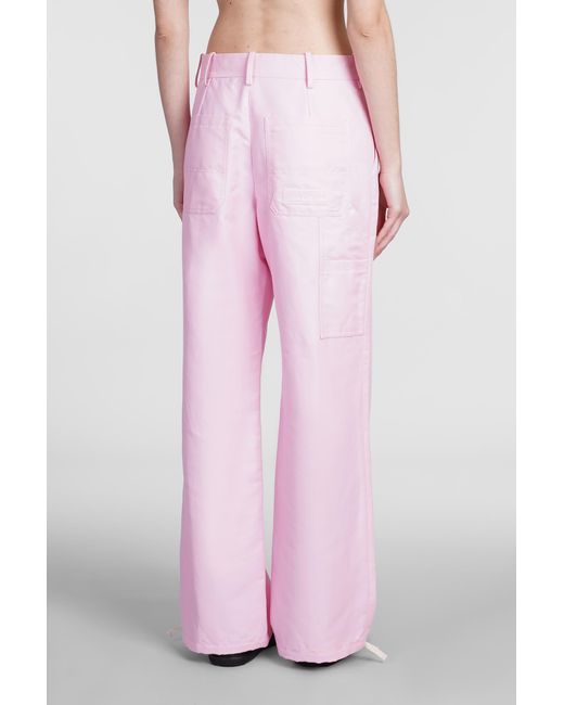 Marni Pants In Rose-pink Polyamide