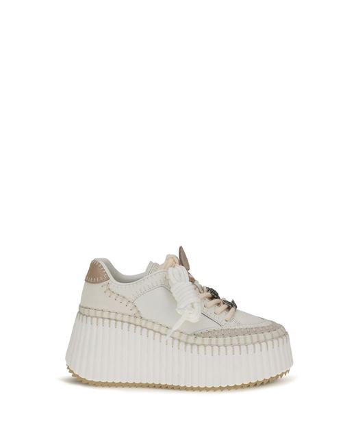 Chloé White Nama Platform Sneakers