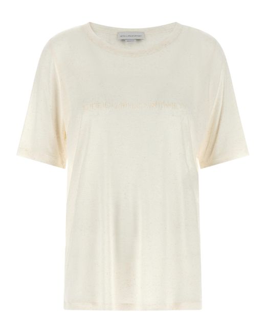 Stella McCartney White Beads Embroidery T-Shirt
