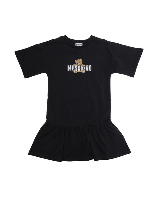 Moschino Black Dress Girls Cotton