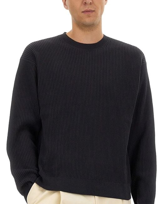 Studio Nicholson Blue Cotton Knit Shirt Jumpers for men