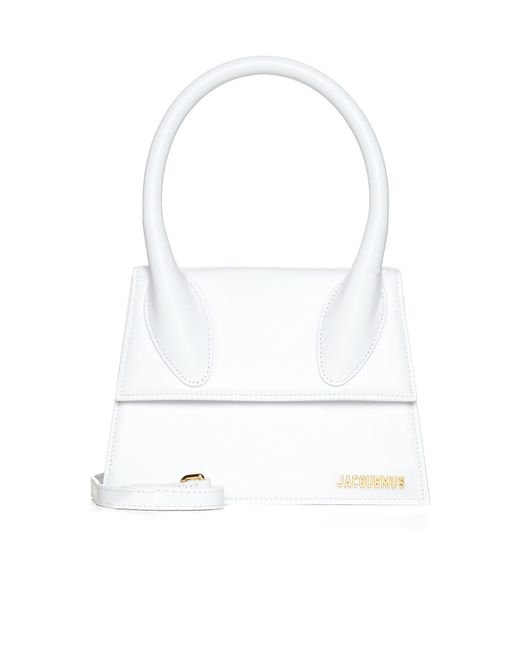 Jacquemus White Le Grand Chiquito Leather Handbag