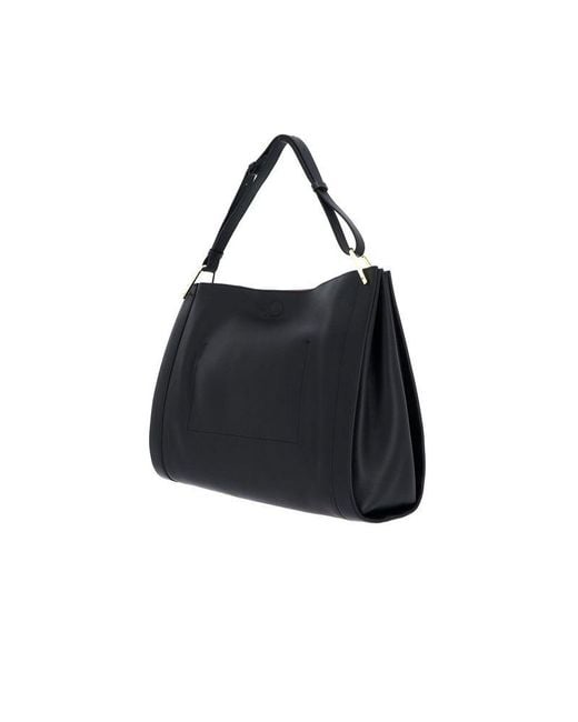 Coccinelle Black Shoulder Bag- Cow Leather Shoulder-Bags