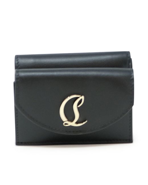 Christian Louboutin Black Leather Loubi54 Wallet
