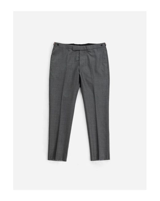 Thom Browne Gray Low Rise Trouser Trousers for men