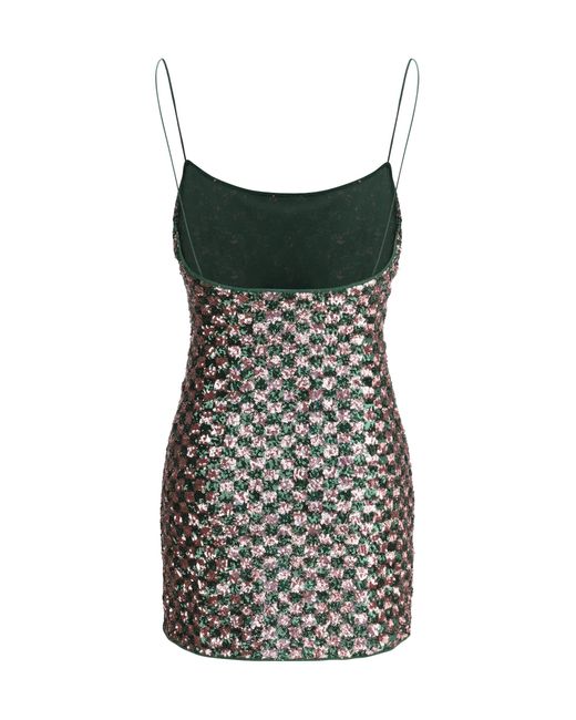 Oseree Multicolor Sequins Chess Mini Dress Polyester
