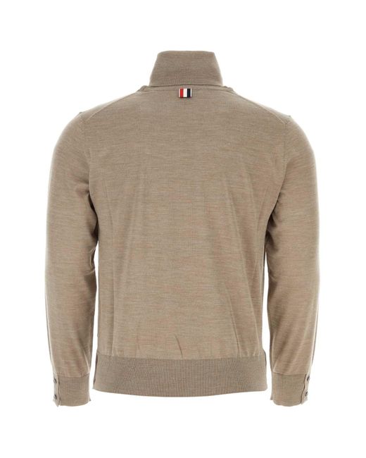 Thom Browne Gray Dove Wool Blend Sweater for men