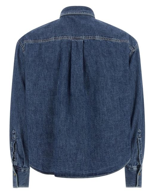 Brunello Cucinelli Blue Cotton Blouse