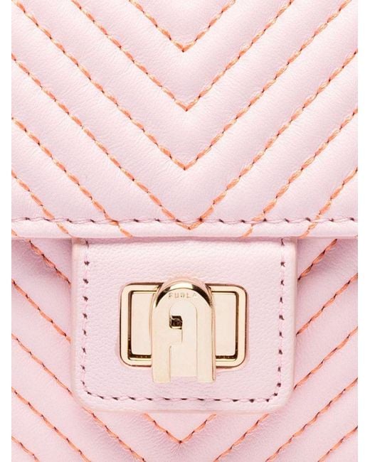 Furla Pink Crossbody Bag Ovis Aries Leather Crossbody-Bags