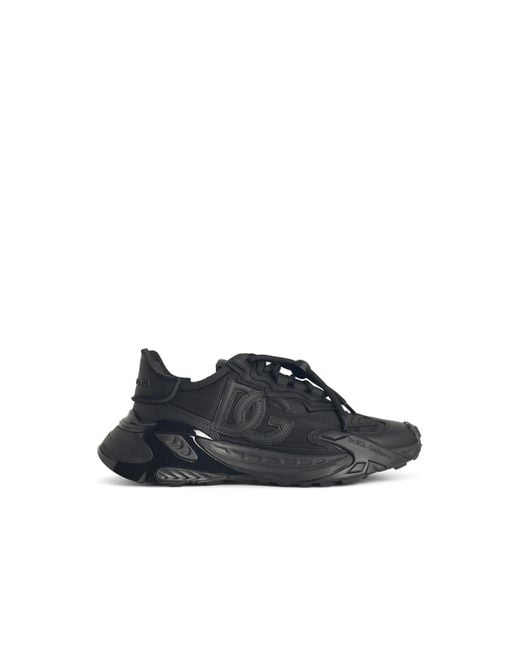 Dolce & Gabbana Black Sports Shoes "Day Faster" for men
