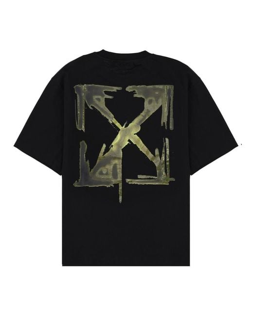 Off-White c/o Virgil Abloh Black T-Shirt With Logo Cotton T-Shirts for men