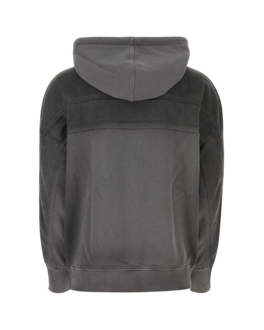 Fendi Gray Dark Cotton Oversize Sweatshirt for men