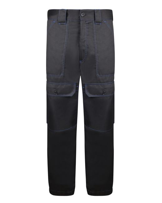 MSGM Gray Workwear Trousers for men