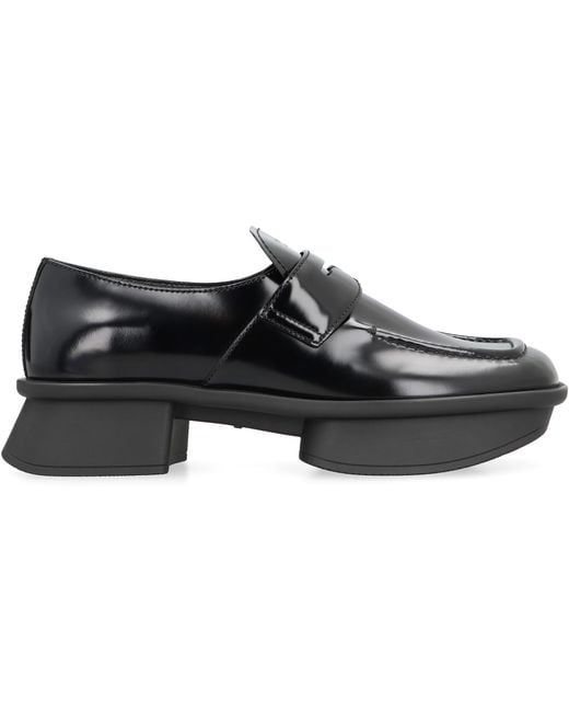 Prada Black Leather Loafers Calf