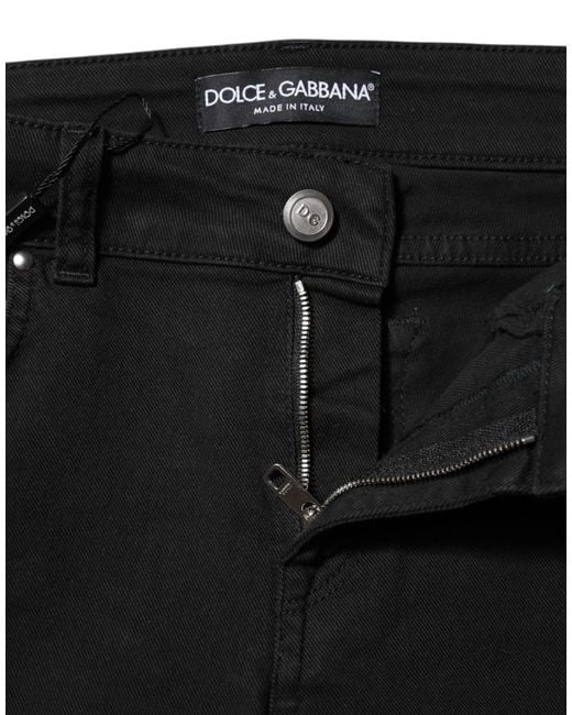 Dolce & Gabbana Black Slim Fit Denim Jeans