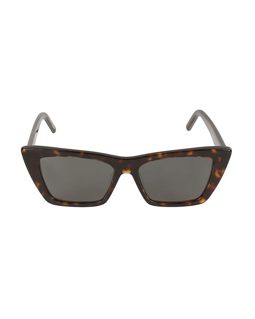 Saint Laurent Gray Cat Eye Frame Flame Effect Sunglasses