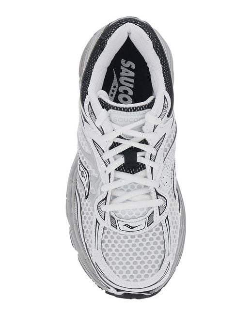 Saucony White Sneakers Progrid Omni 9 Og Leather & Mesh Trainers