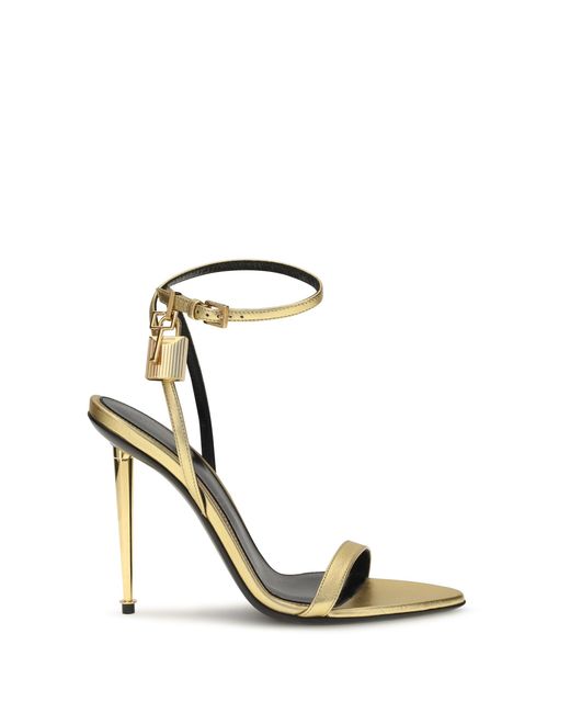 Tom Ford Metallic Sandals Lambskin Upper