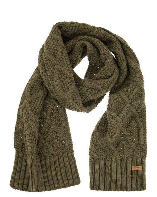 Barbour Green Ridley Cap And Scarf Set