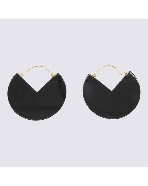 Isabel Marant Black And Brass 90 Earrings