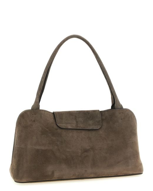 Versace Brown Calfskin Shoulder Bag