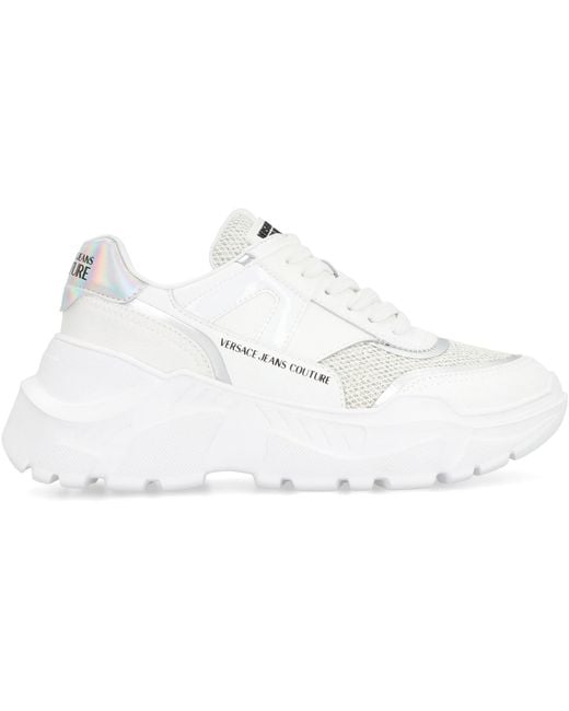 Versace Jeans Couture White Speed Track Low-Top Sneakers Trainers