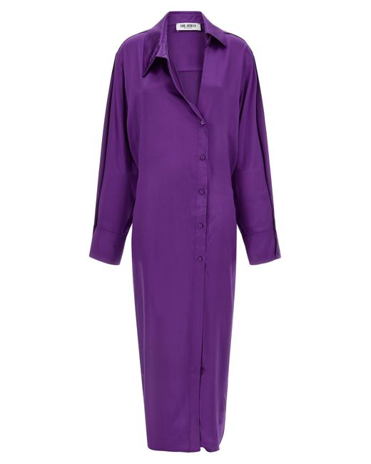 The Attico Purple Chemisier Dress