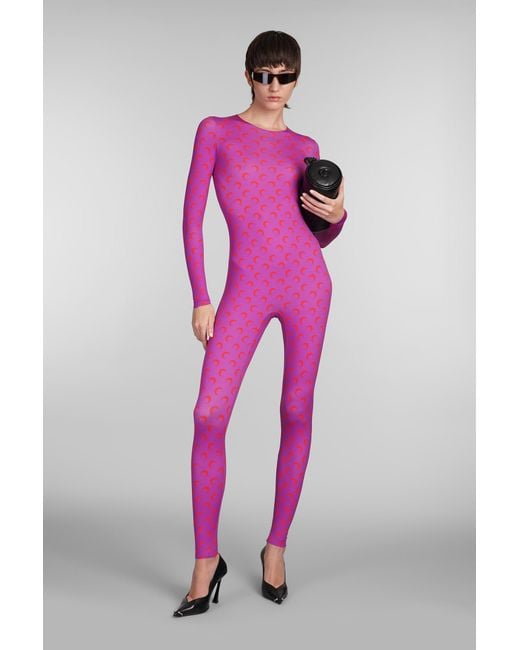 Marine Serre Jumpsuit in Pink | Lyst